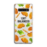 Eat Balanced: Samsung Galaxy S10 4G Transparant Hoesje