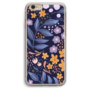 Flowers with blue leaves: iPhone 6 Plus / 6S Plus Transparant Hoesje