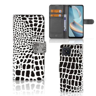 OPPO Reno4 Z | Telefoonhoesje | Met pasjeshouder | Slangenprint