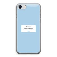 Reminder: iPhone 8 Transparant Hoesje