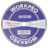 WorkPro GSOSCR-4 Diamanten doorslijpschijf 230 mm 1 stuk(s) Keramiek, Porselein, Marmer, Metselwerk, Glas, Kalksteen, Graniet, Natuursteen, Zandsteen