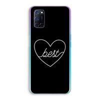 Best heart black: Oppo A92 Transparant Hoesje