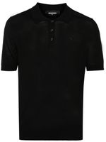 DSQUARED2 polo à logo brodé - Noir