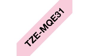 Brother TZe-MQE31 Labeltape pastel Tapekleur: Pastelroze Tekstkleur: Zwart 12 mm 4 m