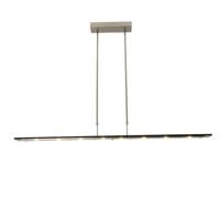 Masterlight Hanglamp eettafel - kantoor Vigo 130cm nikkel met zwart 2631-37-05-DW - thumbnail