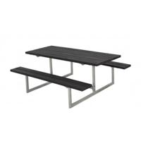 Picknicktafel "Basic" Zwart - Gerecycled Kunststof Planken