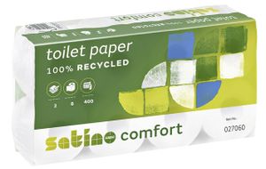 Toiletpapier Satino Comfort 2-laags 400vel wit 8rollen