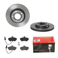 Remmenset, remschijf BREMBO, Remschijftype: Binnen geventileerd, Inbouwplaats: Vooras, u.a. für Audi, VW, Seat