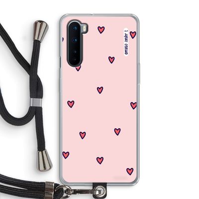 Hartjes: OnePlus Nord Transparant Hoesje met koord