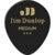 Dunlop 485P03MD Celluloid Teardrop Black Pick Medium plectrumset (12 stuks)