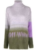 Off-White pull en intarsia à col roulé - Violet
