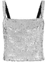 Dolce & Gabbana haut crop à sequins - Argent - thumbnail