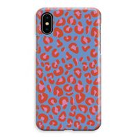 Leopard blue: iPhone XS Max Volledig Geprint Hoesje