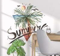 Muurstickers bloemen zomer palmboom