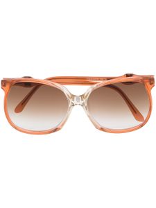 Saint Laurent Pre-Owned lunettes de soleil à monture oversize (années 1970) - Orange