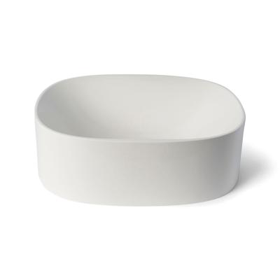 Waskom Luca Sanitair Tate 40x35x12,5 cm Mineral Stone Glans Wit Luca Sanitair