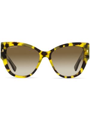 DSQUARED2 EYEWEAR lunettes de soleil teintées à monture papillon - Marron