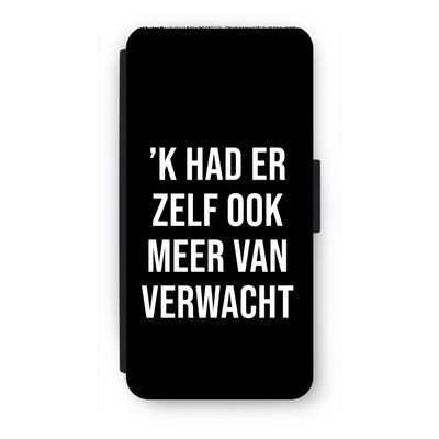 Meer verwacht - Zwart: iPhone 7 Flip Hoesje