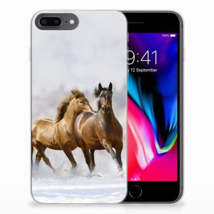 Apple iPhone 7 Plus | 8 Plus TPU Hoesje Paarden