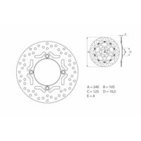 BREMBO Serie Oro remschijf, remschijven voor de moto, vast 68B40775