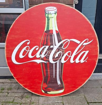 Coca-Cola Classic Bottle XL Rond Houten Bord - Ø117cm