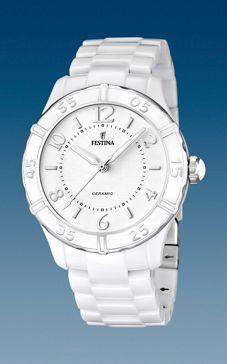 Horlogeband Festina F16621-1 Keramiek Wit