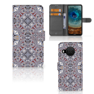 Nokia X10 | Nokia X20 Bookcase Flower Tiles