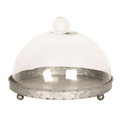 Clayre Eef stolp 6gl2491 grijs transparent 21x15 cm