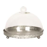 Clayre Eef stolp 6gl2491 grijs transparent 21x15 cm