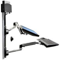 Ergotron LX Wall Mount System Small CPU Holder Monitor-wandbeugel 1-voudig 25,4 cm (10) - 81,3 cm (32) Aluminium In hoogte verstelbaar, Kantelbaar, Zwenkbaar,