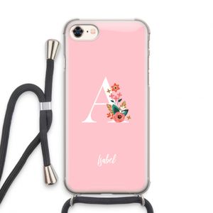 Pink Bouquet: iPhone 7 Transparant Hoesje met koord