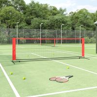 Tennisnet 300x100x87 cm polyester zwart en rood - thumbnail