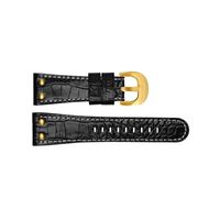 TW Steel horlogeband TWB88 Leder Zwart 25mm + wit stiksel - thumbnail