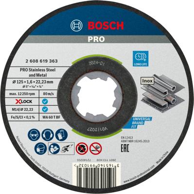 Bosch Accessoires Doorslijpschijf X-Lock Sfinox 125X1.6 mm - 2608619363
