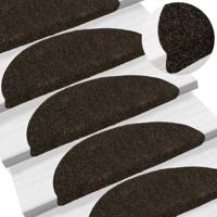 VidaXL Trapmatten zelfklevend 10 st 56x17x3 cm donkerbruin halfrond