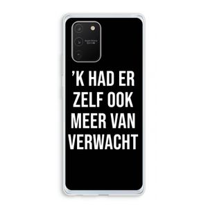 Meer verwacht - Zwart: Samsung Galaxy S10 Lite Transparant Hoesje
