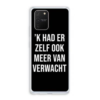 Meer verwacht - Zwart: Samsung Galaxy S10 Lite Transparant Hoesje