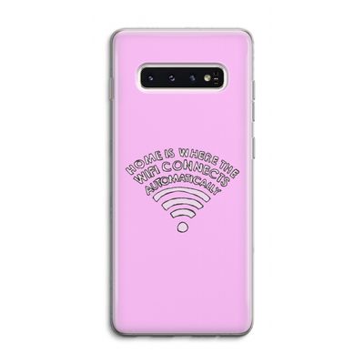 Home Is Where The Wifi Is: Samsung Galaxy S10 4G Transparant Hoesje