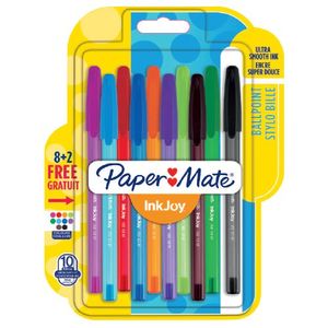 Papermate inkjoy 100 Zwart, Blauw, Groen, Rood Stick balpen 8 stuk(s)
