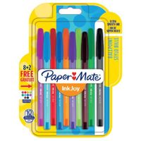 Papermate inkjoy 100 Zwart, Blauw, Groen, Rood Stick balpen 8 stuk(s) - thumbnail