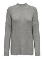 Only Onlkatia Ls Loose Highneck Cc Knt 15324664 Trui Medium Grey Melange
