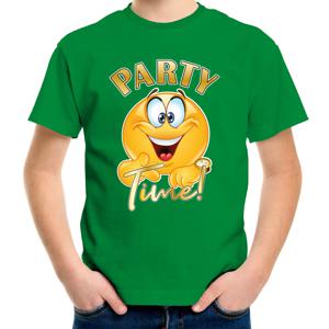 Verkleed T-shirt voor jongens - Party Time - groen - carnaval - feestkleding voor kinderen