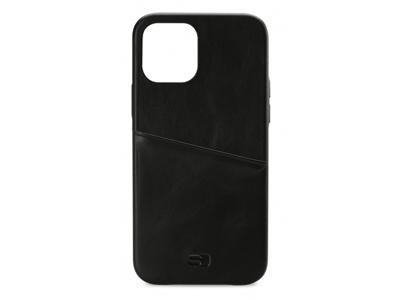 Senza Senza Pure Leather Cover with Card Slot Apple iPhone 12/12 Pro Deep Black