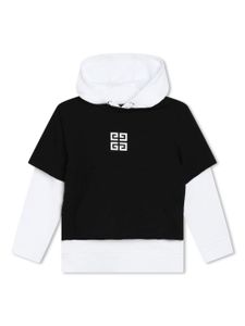 Givenchy Kids hoodie à effet superposé - Noir