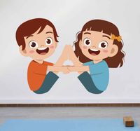 Stickers sport Yoga voor kinderen