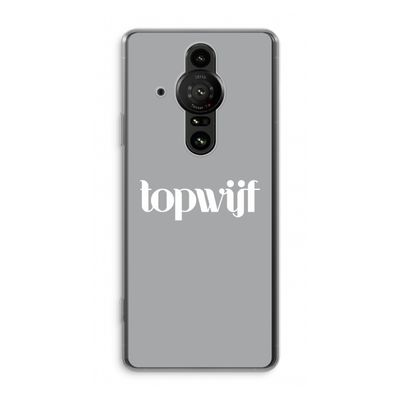 Topwijf Grijs Wit: Sony Xperia Pro-I Transparant Hoesje