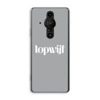 Topwijf Grijs Wit: Sony Xperia Pro-I Transparant Hoesje
