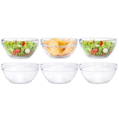 Vivalti Schaaltjes / kommetjes - 18x stuks - 10 x 4 cm - glas - salade / dessert / sauzen schalen