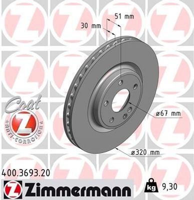 Remschijf Coat Z 400369320