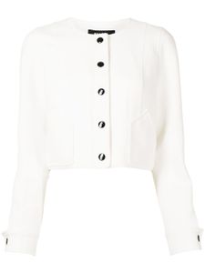 Paule Ka veste crop sans col - Blanc